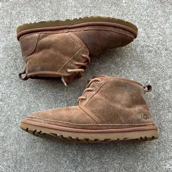 UGG Neumel Classic Fur Lined Suede Lace-Up Chukka Boots Men’s Sz 8 - Picture 1 of 13